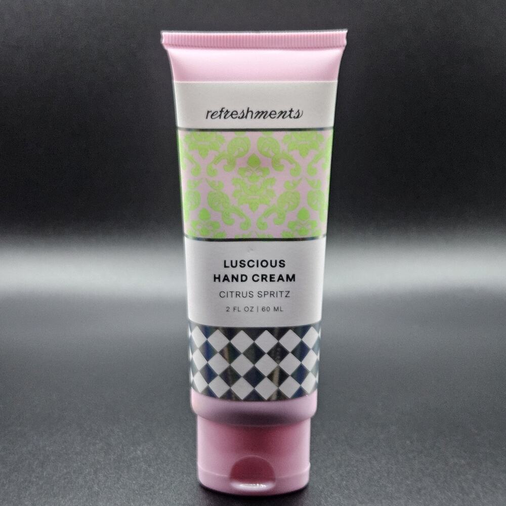 Refreshments Citrus Spritz Hand Cream 2 oz Vegan Moisturizer Shea Butter Cuticle
